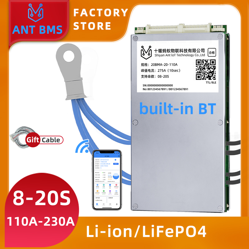 Smart Bms 24S 200A Bluetooth Lifepo4 - ANT Smart Balance BMS 8S-20S with