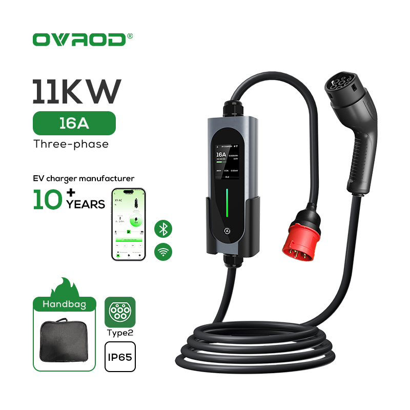Ovrod Ev Car Charger 16a 11kw  - Type 2 Portable Ev Charger 11Kw Cee review and price