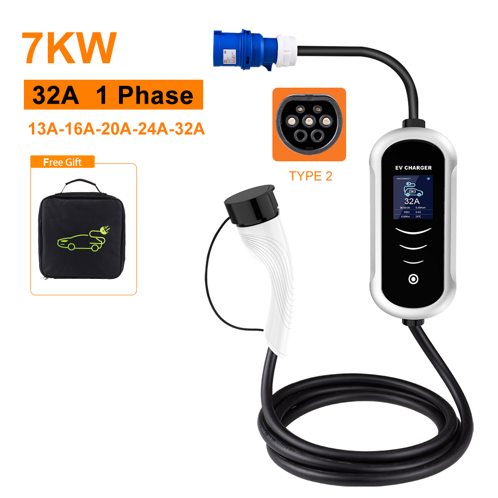 IPENGEN Type 2 Portable EV Cha - Type 2 Portable Ev Charger 11Kw Cee review and price