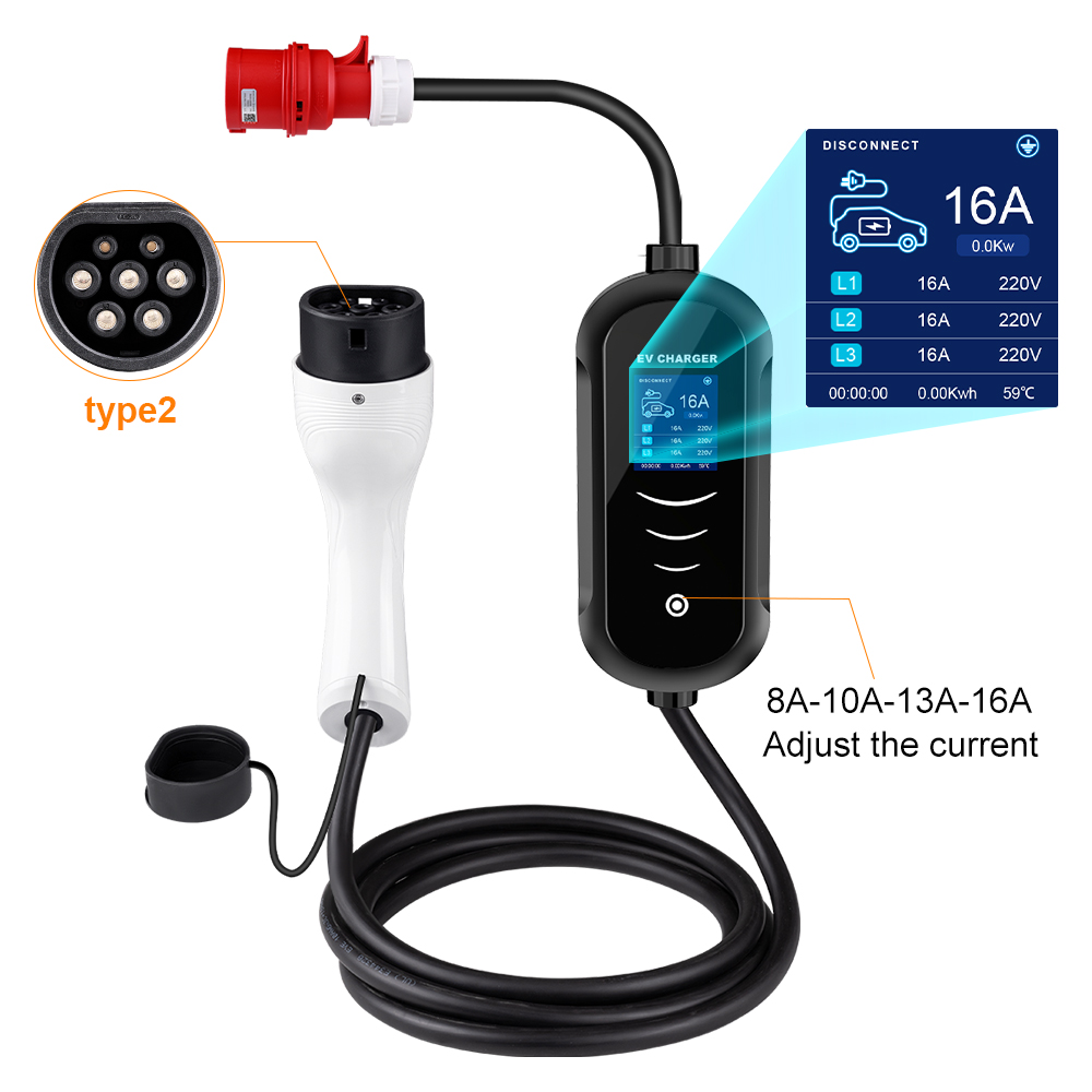 IPENGEN 11KW 16A 3 Phase EV Po - Type 2 Portable Ev Charger 11Kw Cee review and price