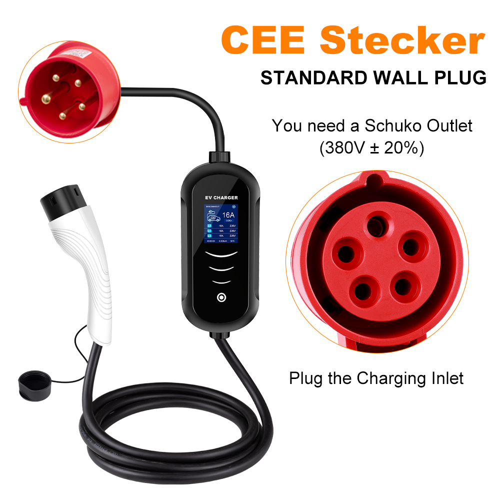 IPENGEN 11KW 16A 3 Phase EV Po - Type 2 Portable Ev Charger 11Kw Cee review and price