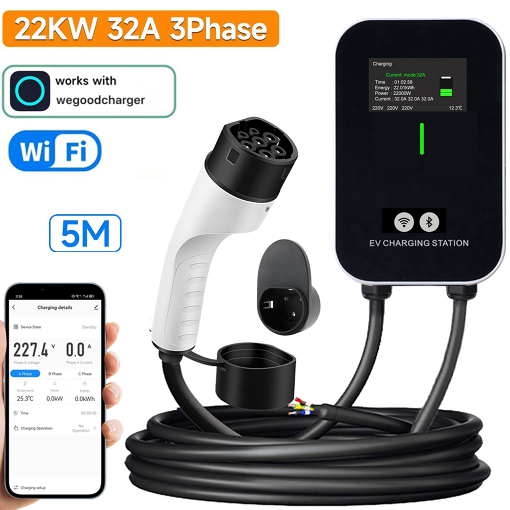 TYPE-2 Wallbox EV Charger 7KW  - Ev Charger Type 2 22Kw 32A 3 Phase review and price