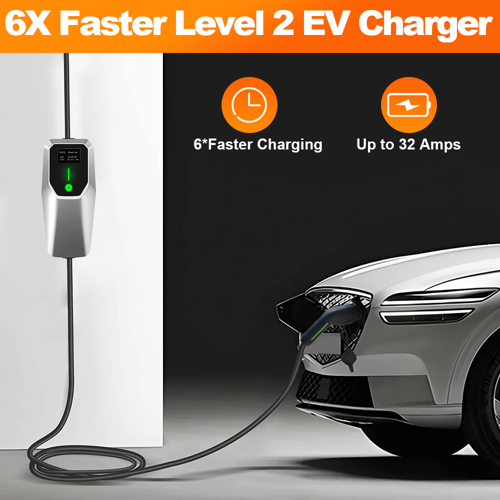 Junsun 32A Level 1&2 EV Charge - J1772 Evse 32A Level 2 Charger review and price